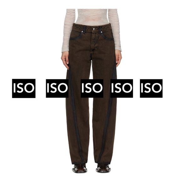 Eckhaus Latta Denim - ISO Eckhaus Latta Brown Bend Jeans